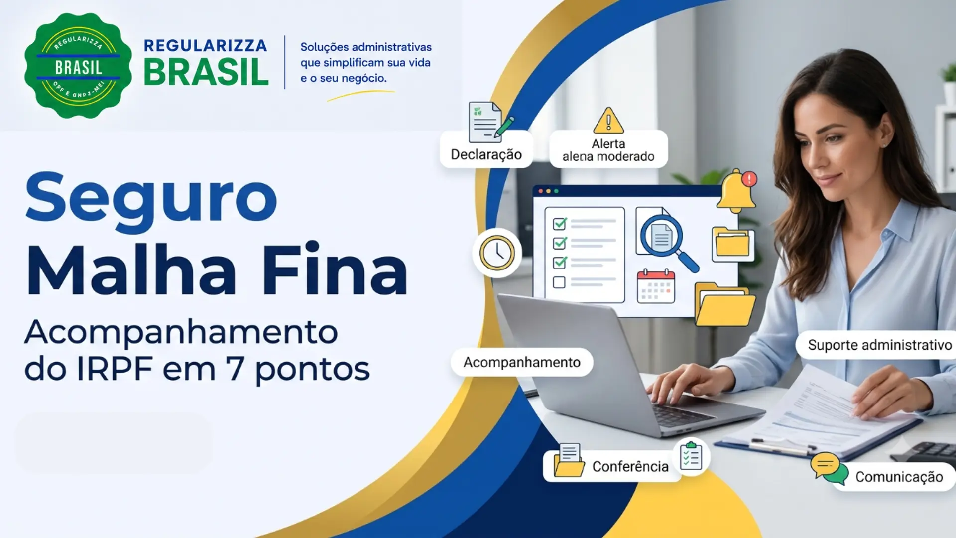 Seguro Malha Fina com acompanhamento da declaração de IRPF pela Regularizza Brasil